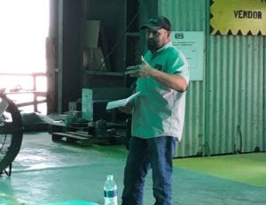 Corey presenting at 2019 Q1 Safety Meeting